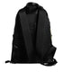 Dolce & Gabbana Black Logo Tape Polyamide School Travel Backpack Men Bag